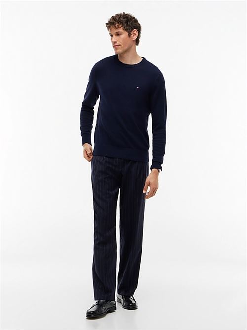 pima org ctn cashmere crew neck TOMMY HILFIGER | MW0MW28046DW5